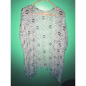 Black and white kimono